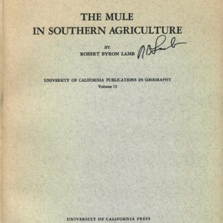 The Mule in Southern Agriculture