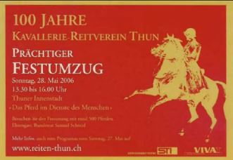 Festumzug 100 Jahre Kavallerie-Reitverein Thun